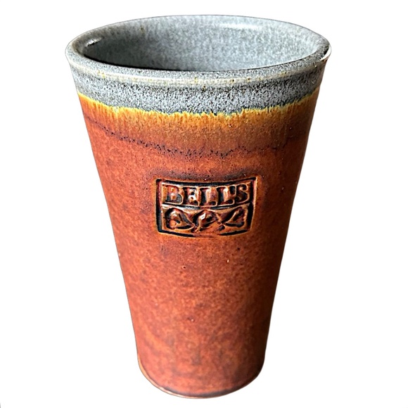 PEWABIC POTTERY Stoneware Tumbler 6” Cinnamon Glazed Signed Limited Edition - Picture 3 of 7